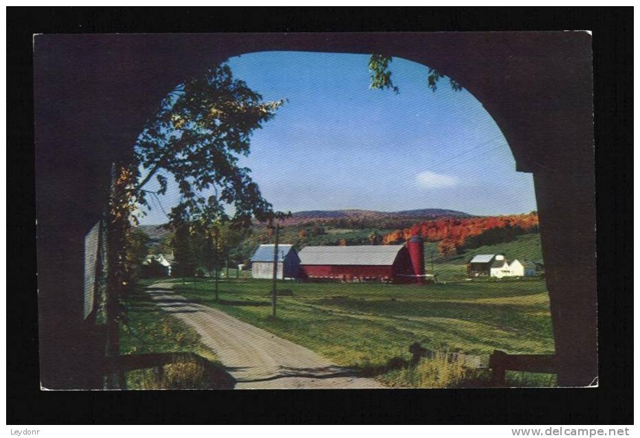 Farm Scene From Inside Covered Bridge In Coventry - Andere & Zonder Classificatie