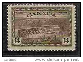 CANADA - 1946 - Barrage Sur La Saint-Maurice - Yvert # 221 - MLH - Gebruikt