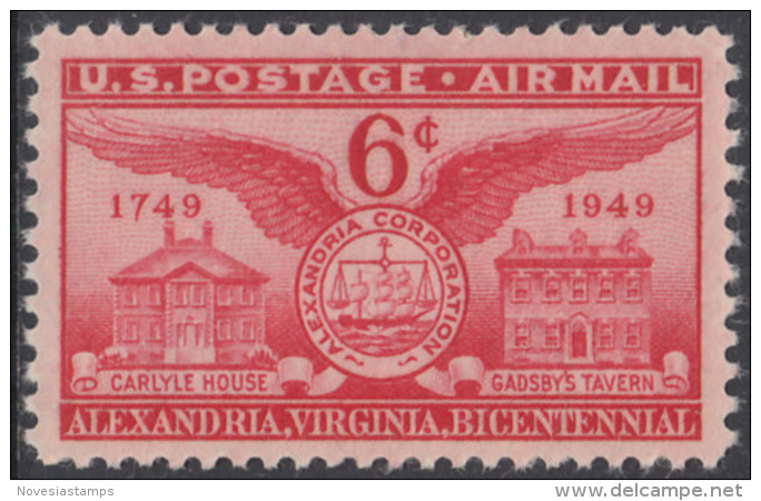 !a! USA Sc# C040 MNH SINGLE - Alexandria - 2b. 1941-1960 Nuevos