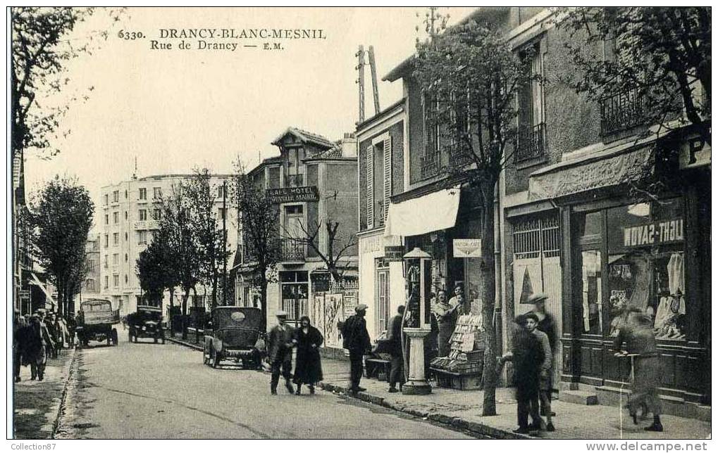 93 - SEINE ST DENIS - DRANCY BLANC MESNIL - RUE De DRANCY - EPICERIE - LAITERIE - HOTEL - POMPE à ESSENCE - VOIR DETAIL - Drancy