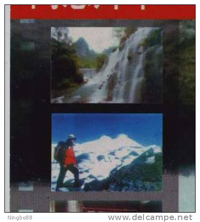 Waterfall Mountaineering Snow Mountain Climbing Geoge Rafting,CN 01 Guizhou Libo Tourism Advertising Pre-stamped Card - Rafting