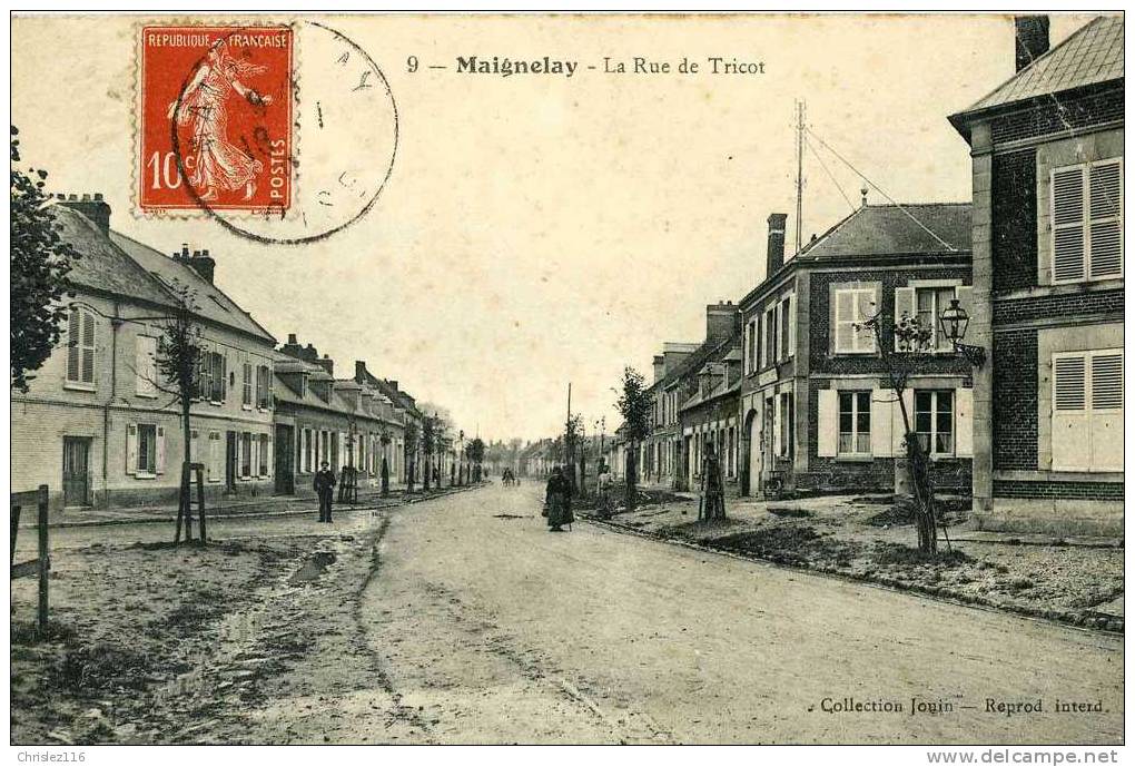 60 MAIGNELAY Rue De Tricot  Superbe  1909 - Maignelay Montigny