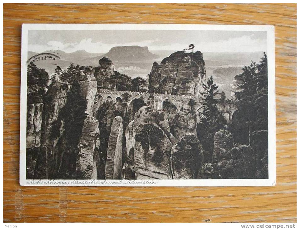 Sachs Schweiz Basteibrücke Mit Lilienstein   D  PHOTO-CP 1929  VF   D14557 - Bad Schandau