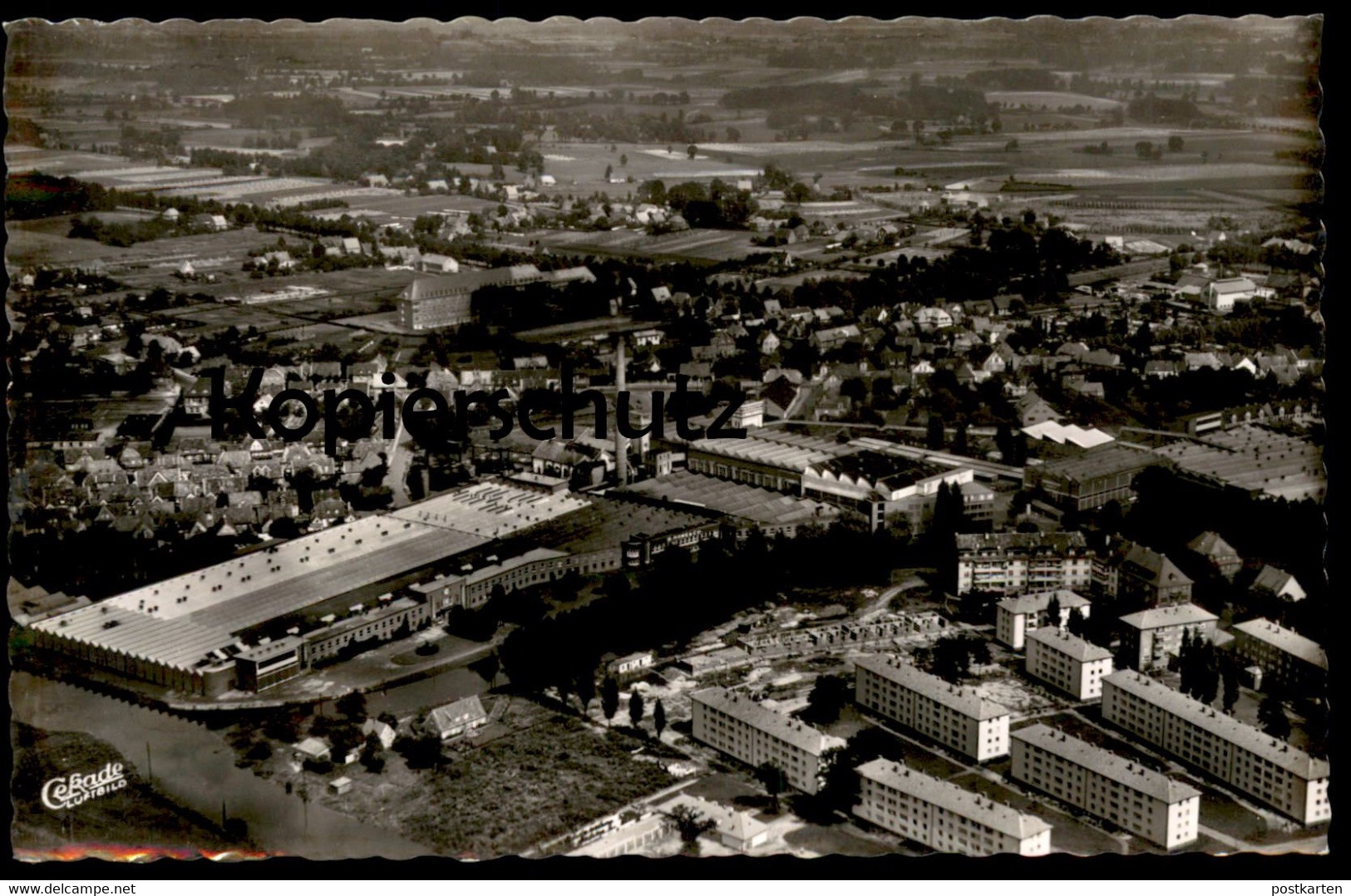 ÄLTERE POSTKARTE NORDHORN LUFTBILD FLIEGERAUFNAHME PANORAMA Cpa Postcard AK Ansichtskarte - Nordhorn