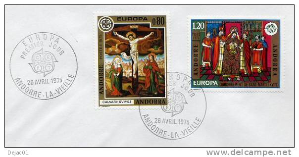 Andorre - Europa - Yvert 243/4 /enveloppe Entière Oblitétation PJ - R 2778 - Oblitérés