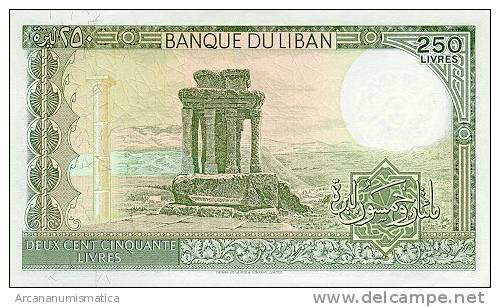 LIBANO   250 LIVRES  1978-88  KM#67  PLANCHA/UNC/SC   DL-2573 - Liban