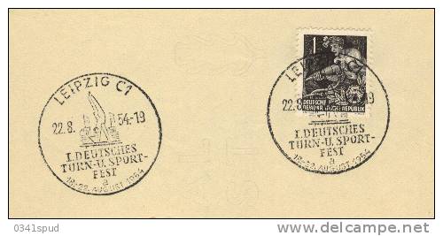 1964 Allemagne Leipzig   Gymnastique  Gymnastics Ginnastica   Sur Carte - Gymnastik