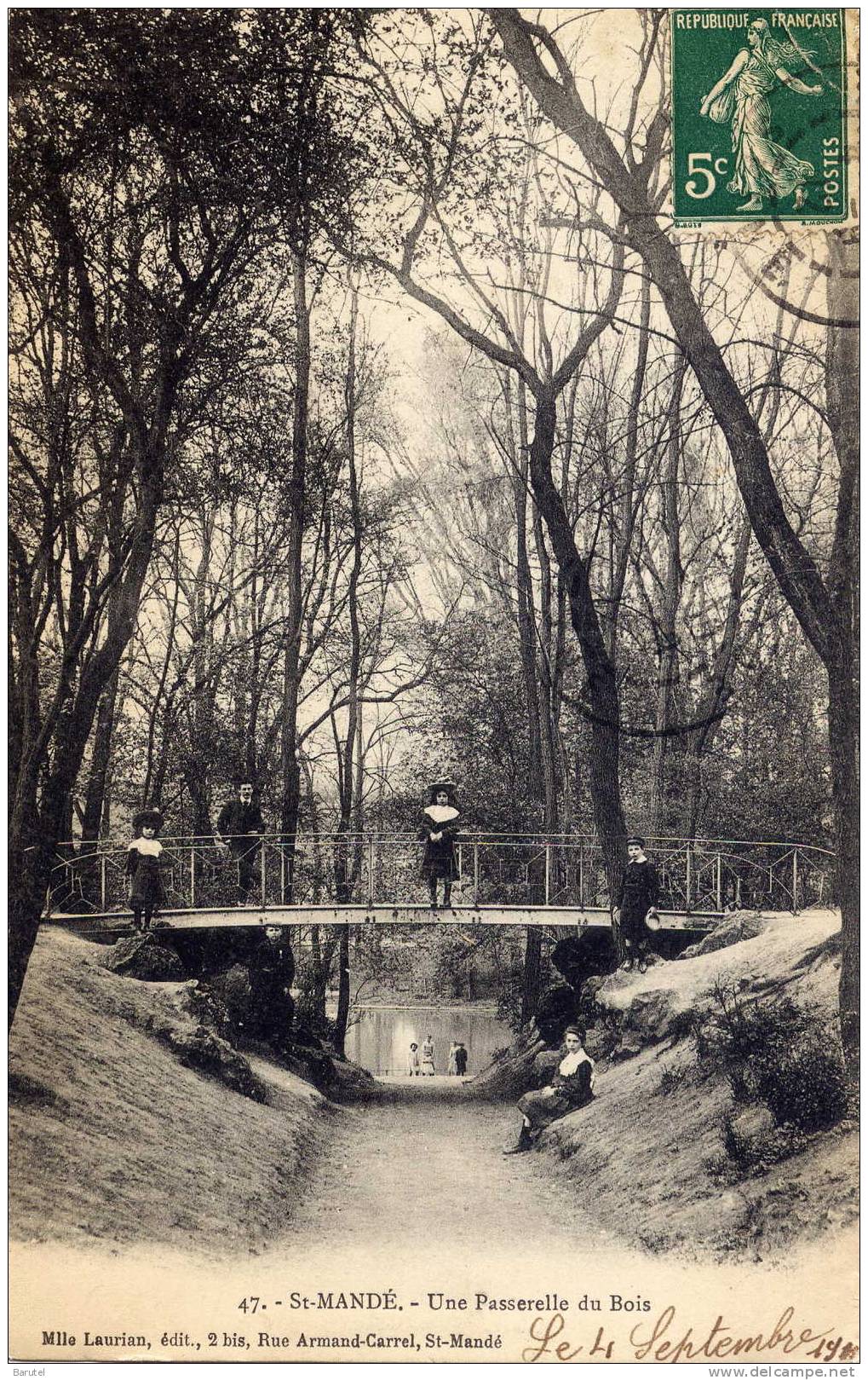 SAINT MANDE - Une Passerelle Du Bois - Saint Mande