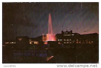 FOUNTAIN AT NIGHT.GREATER PITTSBURGH AIRPORT.PITTSBURGH PA. - Pittsburgh