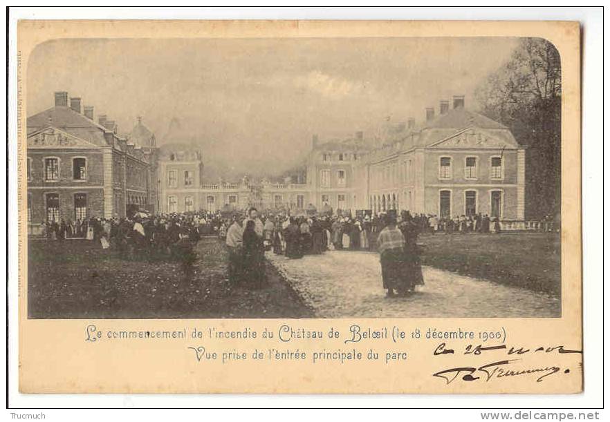 C2589 - Le Commencement De L' Incendie Du Château De BELOEIL - Belöil