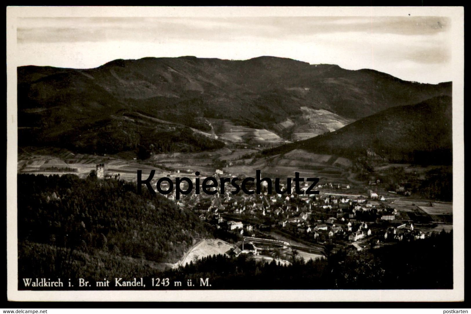 ALTE POSTKARTE WALDKIRCH IM BREISGAU 1934 PANORAMA MIT KANDEL 1234 METER Ü. M. Ansichtskarte AK Cpa Postcard - Waldkirch
