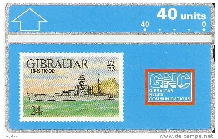 TARJETA DE GIBRALTAR DE UN SELLO DE UN BARCO NUEVO-MINT (STAMP-SHIP) - Francobolli & Monete