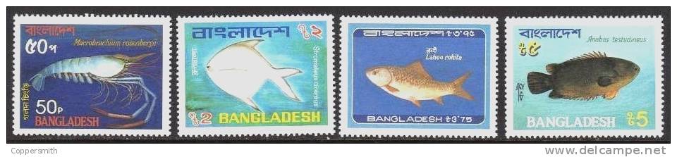 (097 B) Bangla Desh  Fish / Poissons / Fische / Vissen  ** / Mnh  Michel 190-93 - Bangladesh