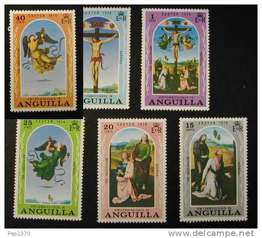 ANGUILLA 1974 - PAQUES EASTER PASCUA - YVERT 155-160 - Pâques