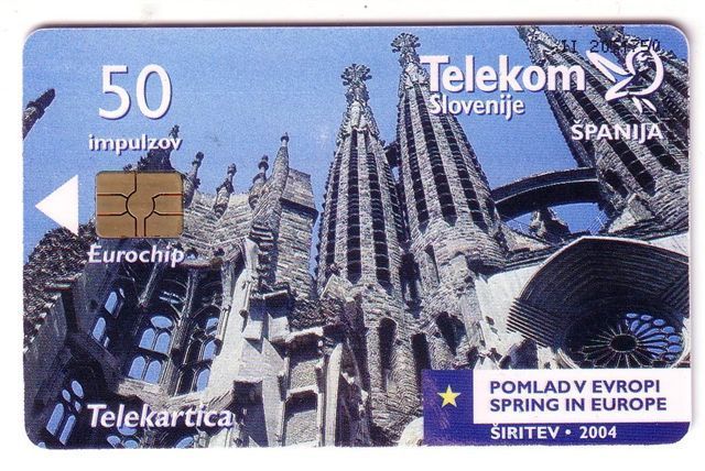 BARCELONA - SAGRADA FAMILIA  CATHEDRAL ( Slovenia Rare - Only 5.989 Ex ) Spain Espana Flag Drapeau Bandera Bandiera - Slovenia