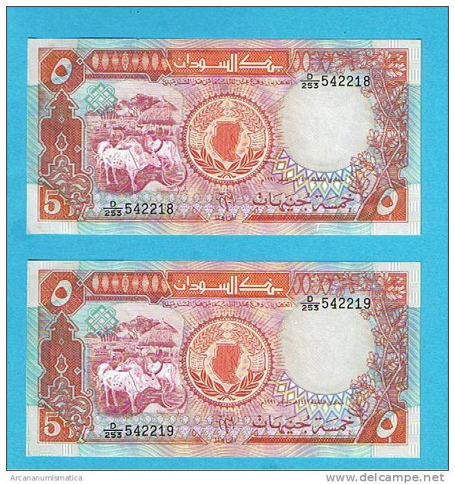 SUDAN  5  LIBRAS 1991 AH 1411  KM#45  PLANCHA/UNC/SC    DL-2740 - Soudan