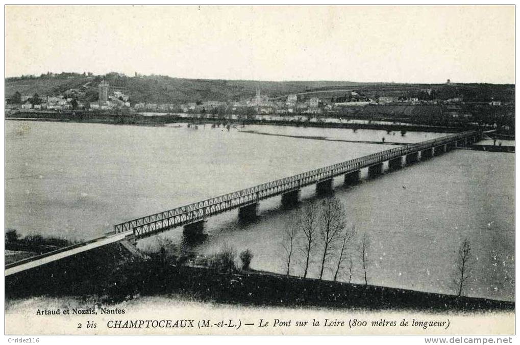 49 CHAMPTOCEAUX Pont Sur La Loire  1919 - Champtoceaux