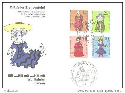 Germany  - Mi-Nr 571/574 FDC (W093)- - 1961-1970