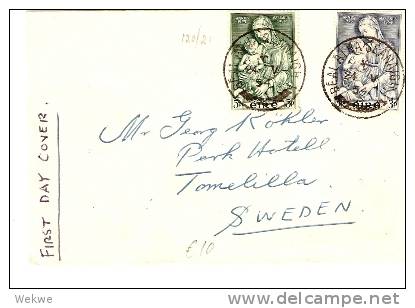 IRL048 / Marianisches Jahr 1954 FDC Nach Schweden - Covers & Documents