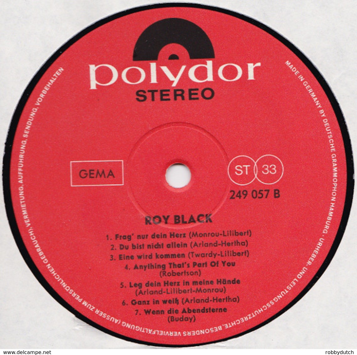 * LP * ROY BLACK - SAME (Germany 1966 Ex-!!!) - Collector's Editions