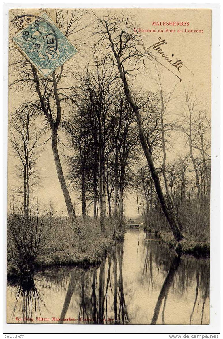 K9 - MALESHERBES -  L'Essonne Au Pont Du Couvent (1905) - Malesherbes