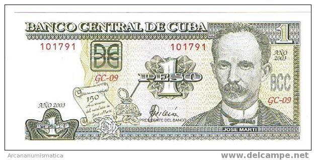 CUBA,1 PESO  2003  SC   DL-3743 - Cuba