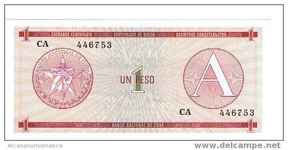 CUBA,1 PESO SERIES A 1985 KMFX1 SC/PLANCHA/UNC    DL-3802 - Cuba