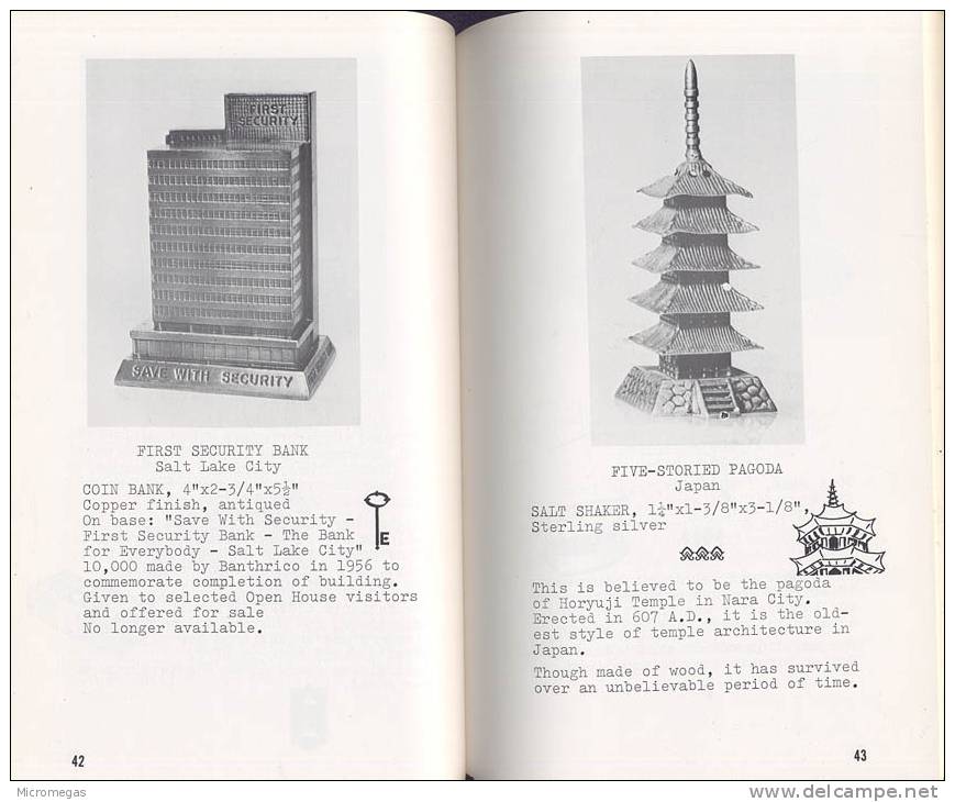 Souvenir Buildings, A Collection Of Identified Miniatures - Books On Collecting