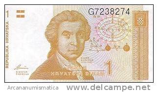 CROACIA  1  DINAR  8-10-1991   KM#16  PLANCHA/UNC     DL-4016 - Kroatien