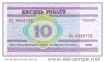 BIELORRUSIA/BELARUS  10 RUBLOS 2000  KM#23  PLANCHA/UNC   DL-4388 - Belarus