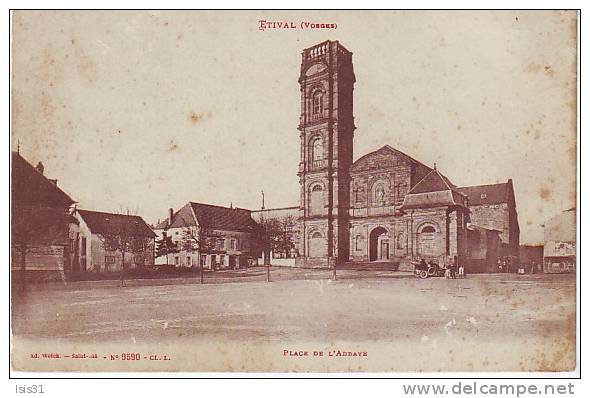 Dép 88 - N755 - Etival - Place De L´abbaye - état - Etival Clairefontaine