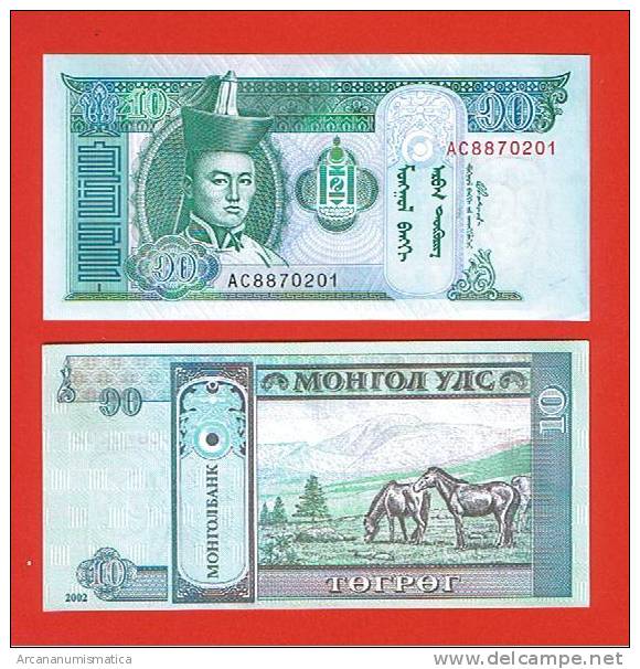 MONGOLIA    10  TUGRIK  2.002     PICK: KM#62    PLANCHA/UNC    (LQ)  DL-4638 - Mongolië