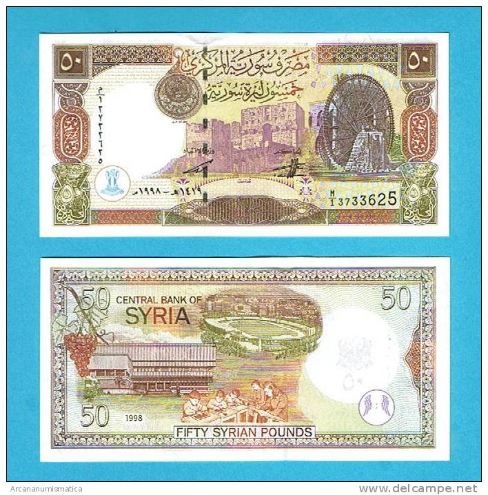 SYRIA/SIRIA    50   POUNDS   1.998    KM#107    PLANCHA/UNC    (BT)     DL-4959 - Syrie