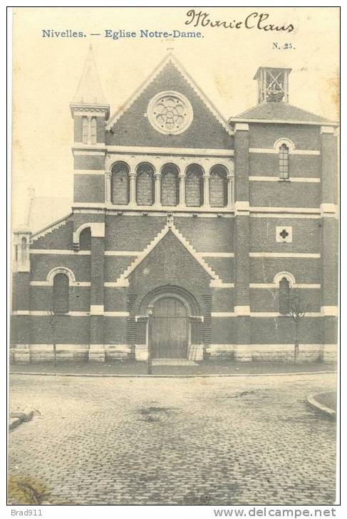 Nijvelles - Nijvel : Eglise Notre Dame - 1908 ! - Nivelles