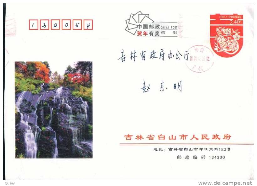 Beishan Waterfall  ,   Pre-stamped Cover , Postal Stationery - Sonstige & Ohne Zuordnung