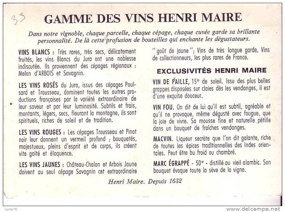 ARBOIS - Les Deux Tonneaux  -  Rue De L´Hôtel De Ville - Salons De Dégustation Des Grands Vins HENRI MAIRE - Arbois