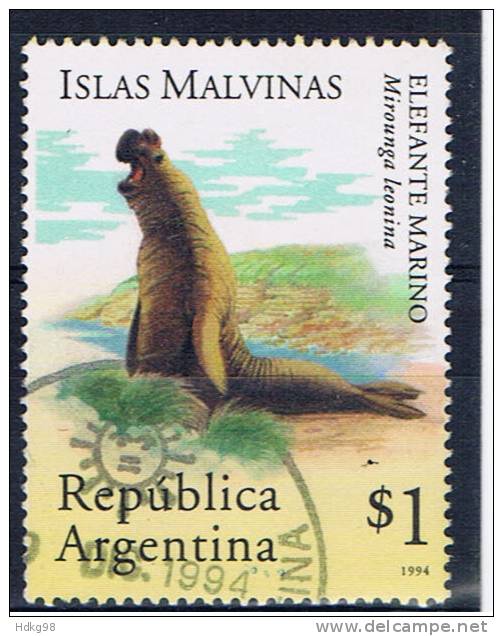 RA+ Argentinien 1994 Mi 2216 See-Elefant - Oblitérés