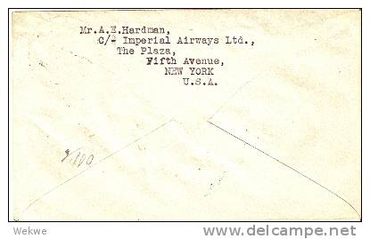 AUS197   Australien - / Erstflug Longreach Nach  Singapore 1934, Sheepstrip S.A. - Lettres & Documents