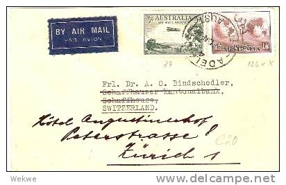 AUS204 / Luftpost Schweiz Re-addressed(Flugzeug/Hermes/Weltkarte) - Cartas & Documentos