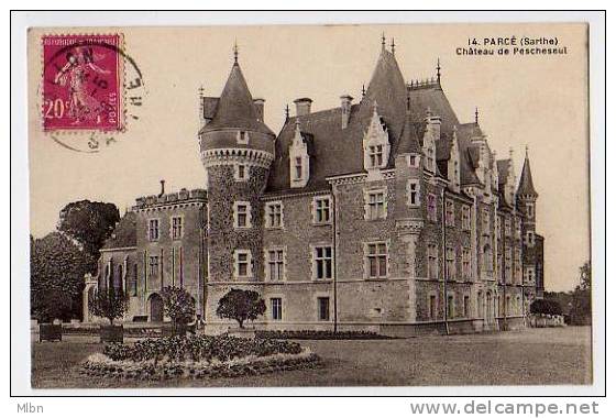 Parcé. _ Chateau De Pescheseul . TBE - Tuffe