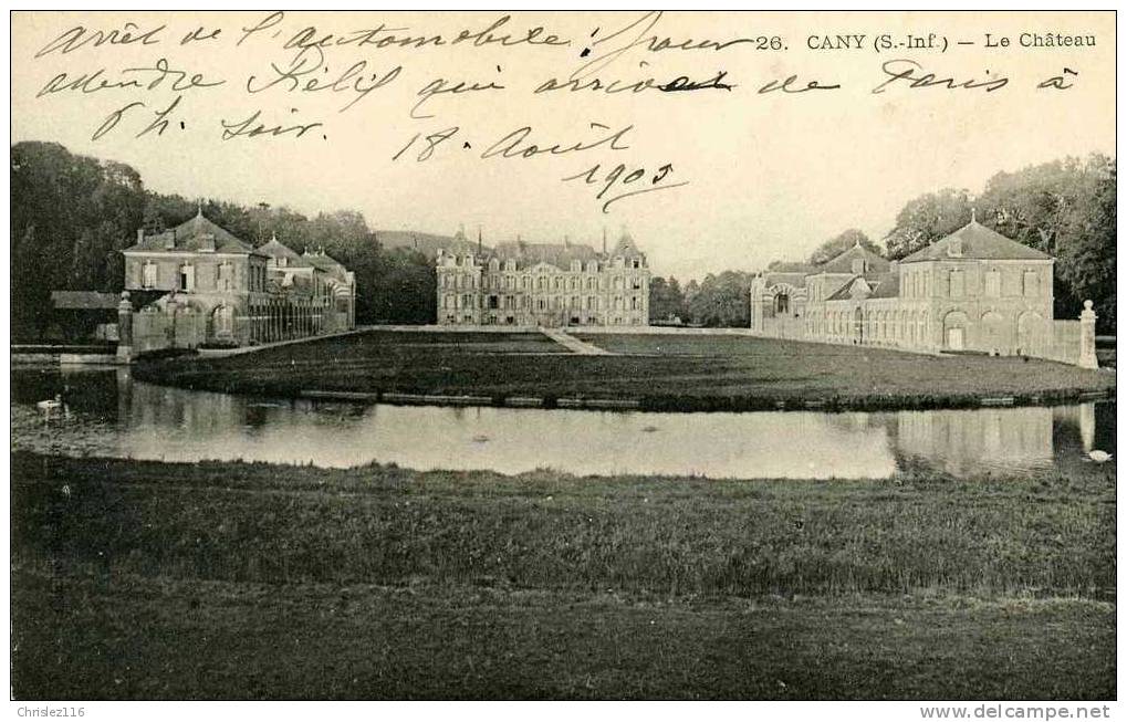 76 CANY Le Château  Beau Plan  1909 - Cany Barville