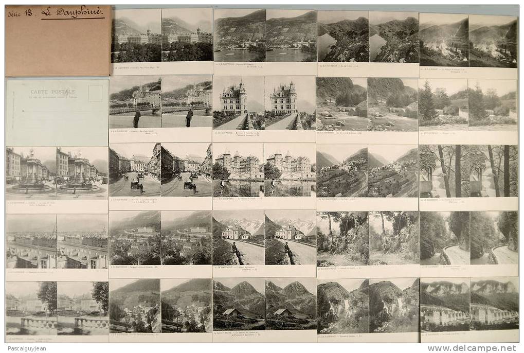 SERIE DE 24 CPA Stéréo DU DAUPHINE - Numérotées De 1 à 24 - Stereoscope Cards