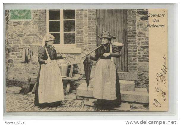 THEME FERMES **SOUVENIR DES ARDENNES  **Femmes Portant Des Oeufs à SPA** - Farms