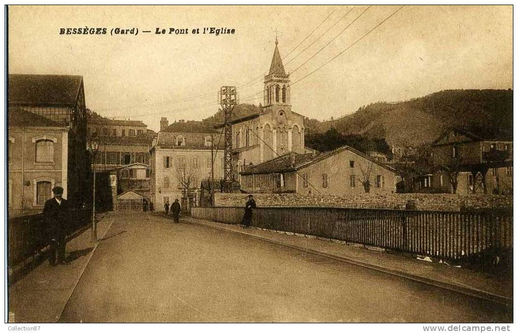 30 - GARD - BESSEGES - LE PONT Et L'EGLISE - Bessèges