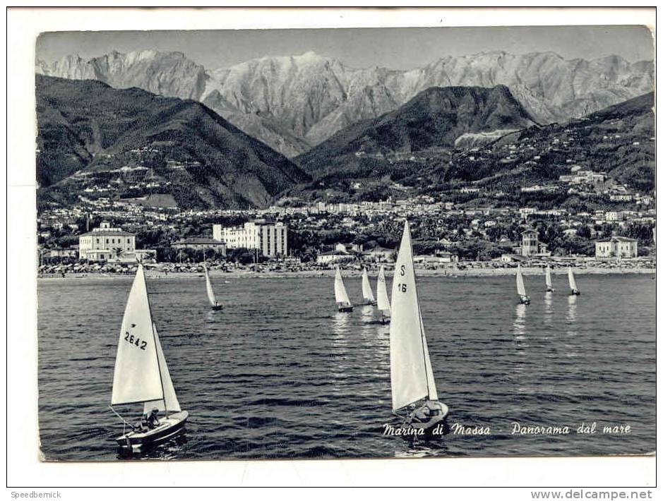 10160 Marina Di Massa - Panorama Dal Mare Camia Gina .  Voilier Bateau - Massa