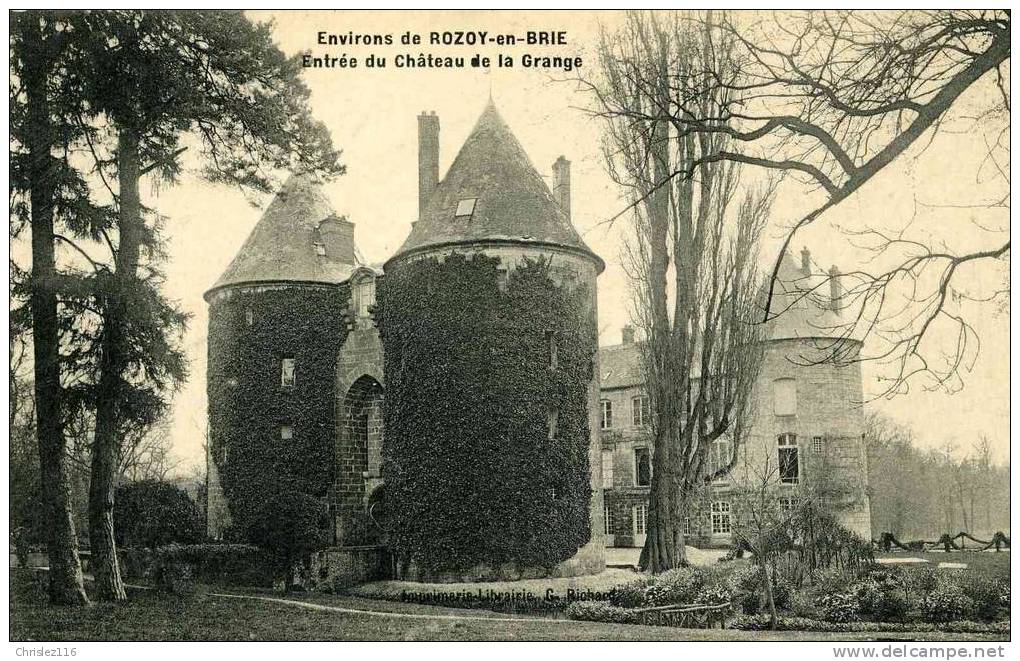 77 ROZOY EN BRIE Château De La Grange  Beau Plan  1912 - Rozay En Brie