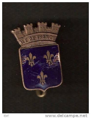 Pin´s Ancien "Ile De France" Blason , Couronne - Administration