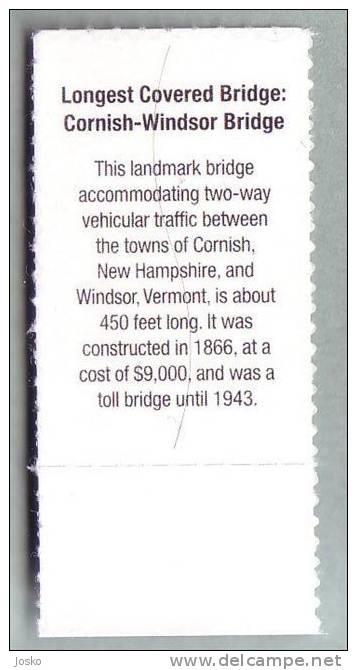 CORNISH - WINDSOR BRIDGE ( USA Mint Stamp - Sticker ) - Ungebraucht