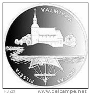 Latvia - 1 Lats Silver Coin  City VALMIERA 31.47 Gramm  2000 Year - Lettonie