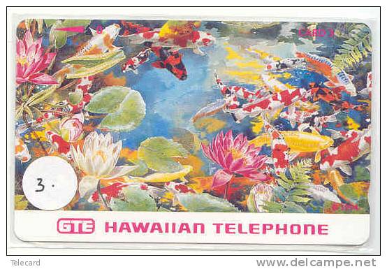 Télécarte HAWAI HAWAII (3) Inutilisé HAW-76 Koi Fish And Flowers - Hawaii